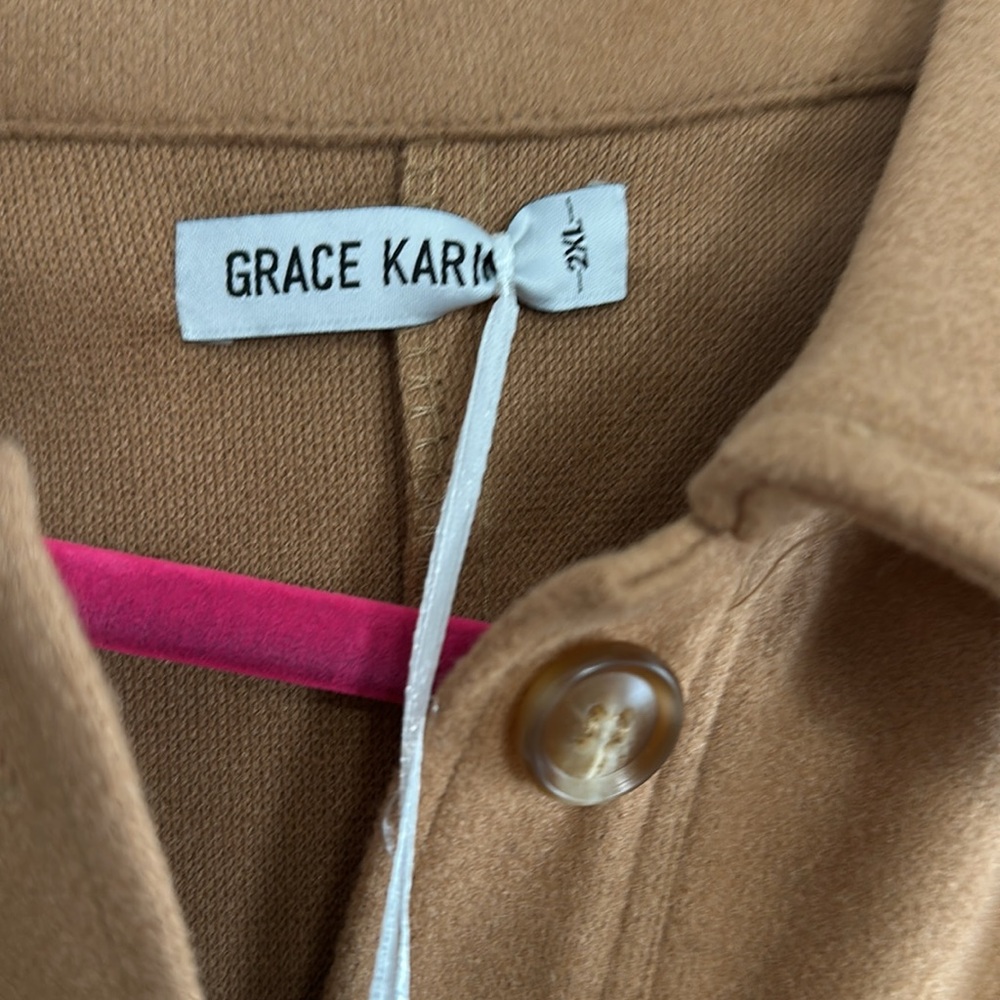 Grace Karen women’s wool trench jacket, single breasted mid length - Picture 5 of 5